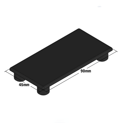 60-020-1 MODULAR SOLUTIONS POLYAMIDE PART<br>END CAP 45MM X 90MM BLACK